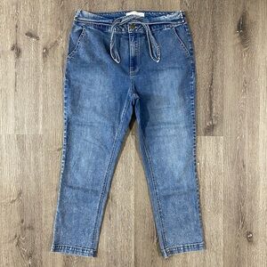 EST. 1946 DENIM Jeans Tie Waist Women’s Size 14 High Rise Skinny Medium Wash
